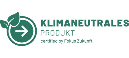 Klimaneutrales Produkt - certified by Fokus Zukunft